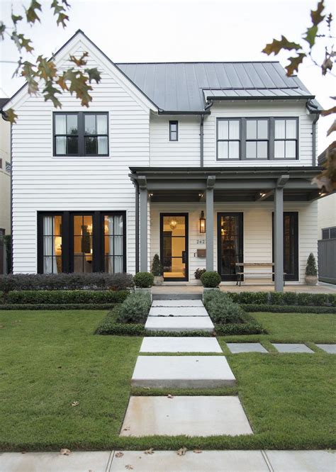 white and black house exterior